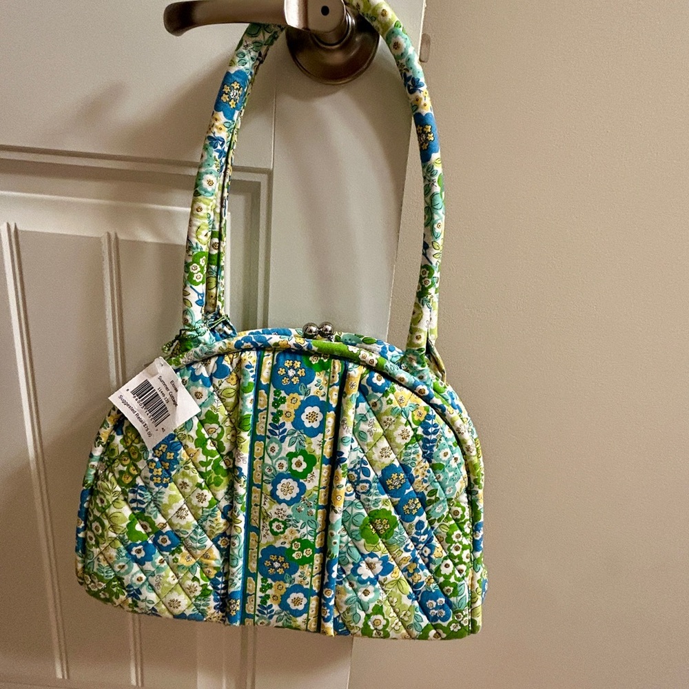 Vera Bradley Eloise Blue and Green Bag - Picture 6 of 7